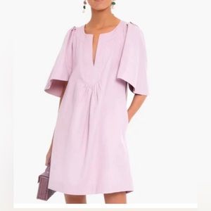 Pomander Place Lavender-Pink Mini Dress with Keyhole Neckline